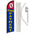 0 Down Payment (Red & Blue) Windless Banner Flag & Pole Kit - Flags Importer