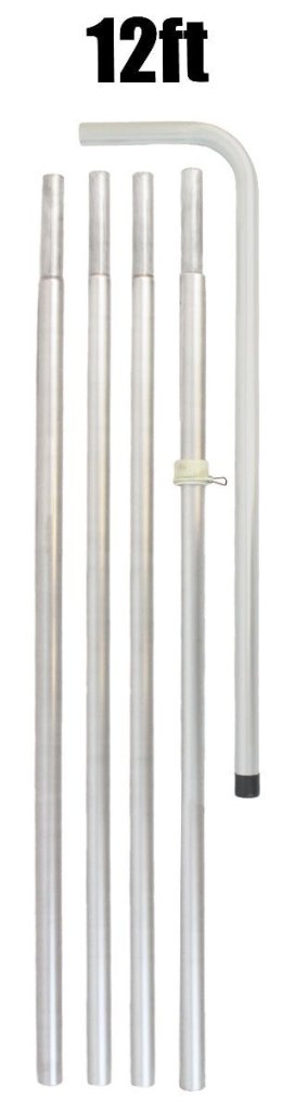 12ft Aluminum Rectangle (Mega) Flag Pole - Flags Importer