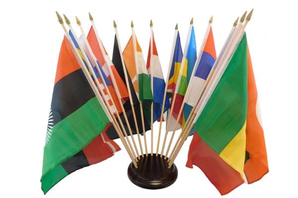 (12x18in) Set of 20 Caribbean Stick Flags - Flags Importer