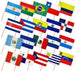 (12x18in) Set of 20 Latin American Stick Flags - Flags Importer