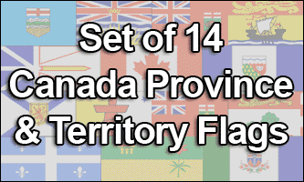 3x5ft Set of 14 Canadian Province/Territory Flags