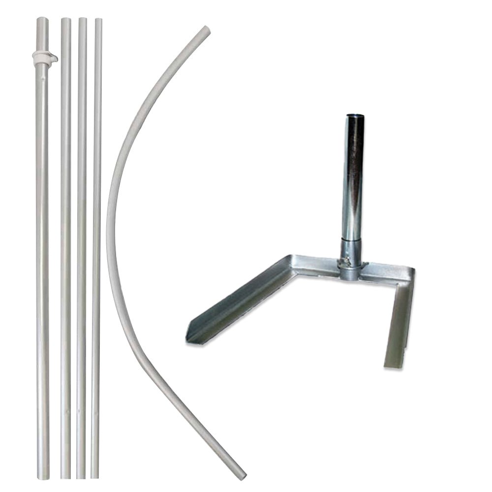 15ft Windless Banner Flag Pole & Tire Base 6 piece Kit | Flags Importer ...