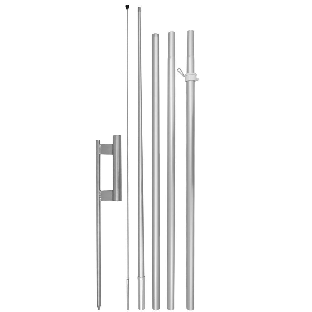 16ft Convertible Advertising Flag Pole & Ground Spike Kit - Flags Importer