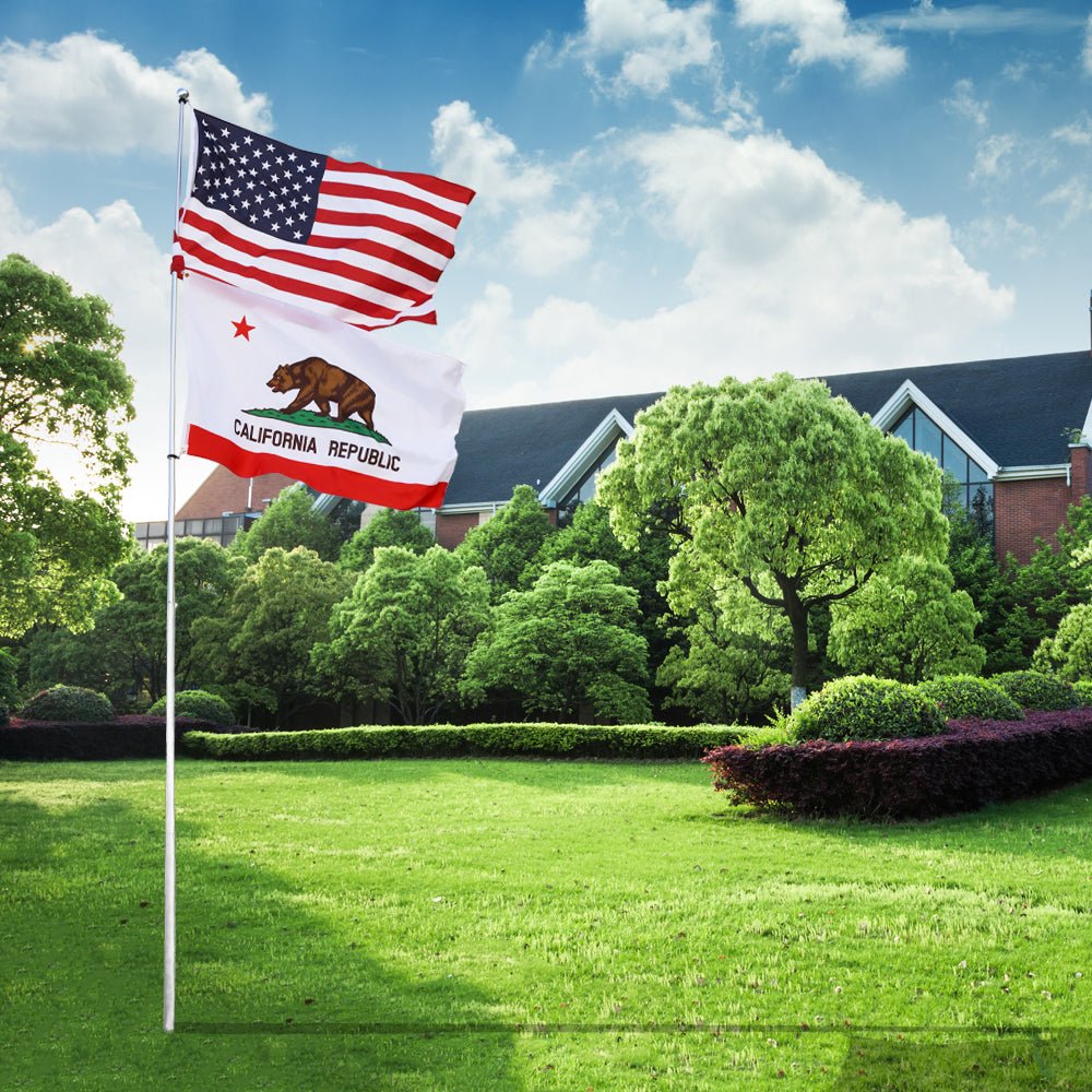 16ft Deluxe Fiberglass Pole & Ground Spike Kit - Flags Importer