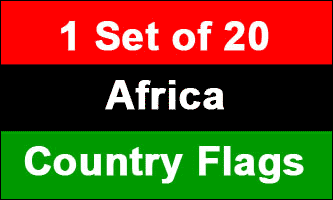 3x5ft Set of 20 African Flags