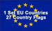 12x18in Set of 27 EU Stick Flags