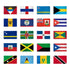 (2x3ft) Set of 20 Caribbean Flags - Flags Importer