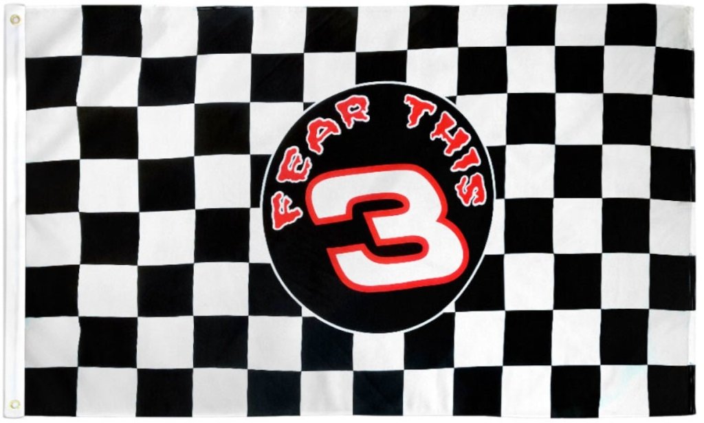 #3 Checkered Flag 3x5ft Poly - Flags Importer