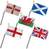 (4x6in) Set of 5 UK Country Stick Flags - Flags Importer