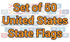 (4x6in) Set of 50 State Stick Flags - Flags Importer