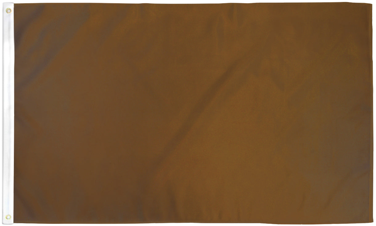Brown Solid Color Flag 3x5ft Poly