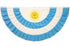 Argentina 3x6ft Pleated Bunting Flag