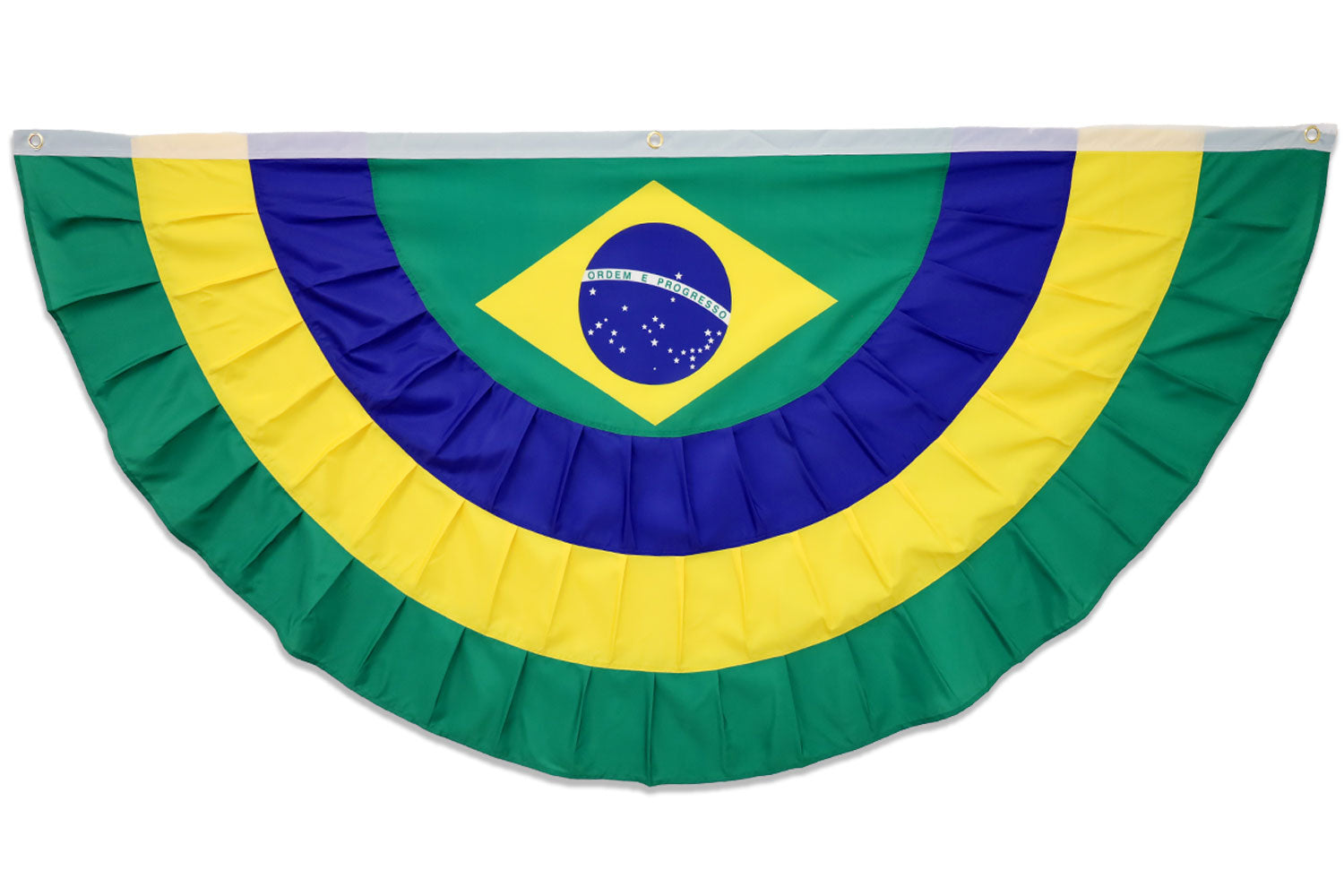 Brazil 3x6ft Pleated Bunting Flag