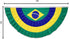 Brazil 3x6ft Pleated Bunting Flag