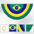 Brazil 3x6ft Pleated Bunting Flag
