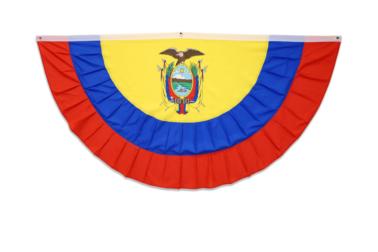 Ecuador 3x6ft Pleated Bunting Flag