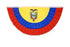 Ecuador 3x6ft Pleated Bunting Flag
