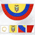 Ecuador 3x6ft Pleated Bunting Flag