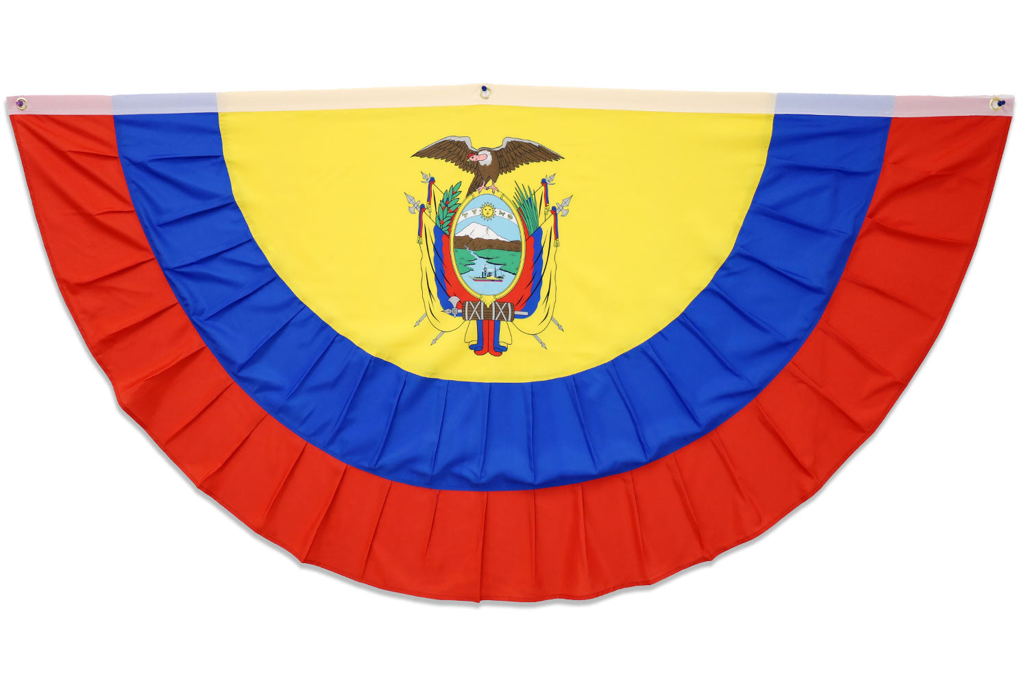 Ecuador 3x6ft Pleated Bunting Flag