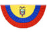 Ecuador 3x6ft Pleated Bunting Flag