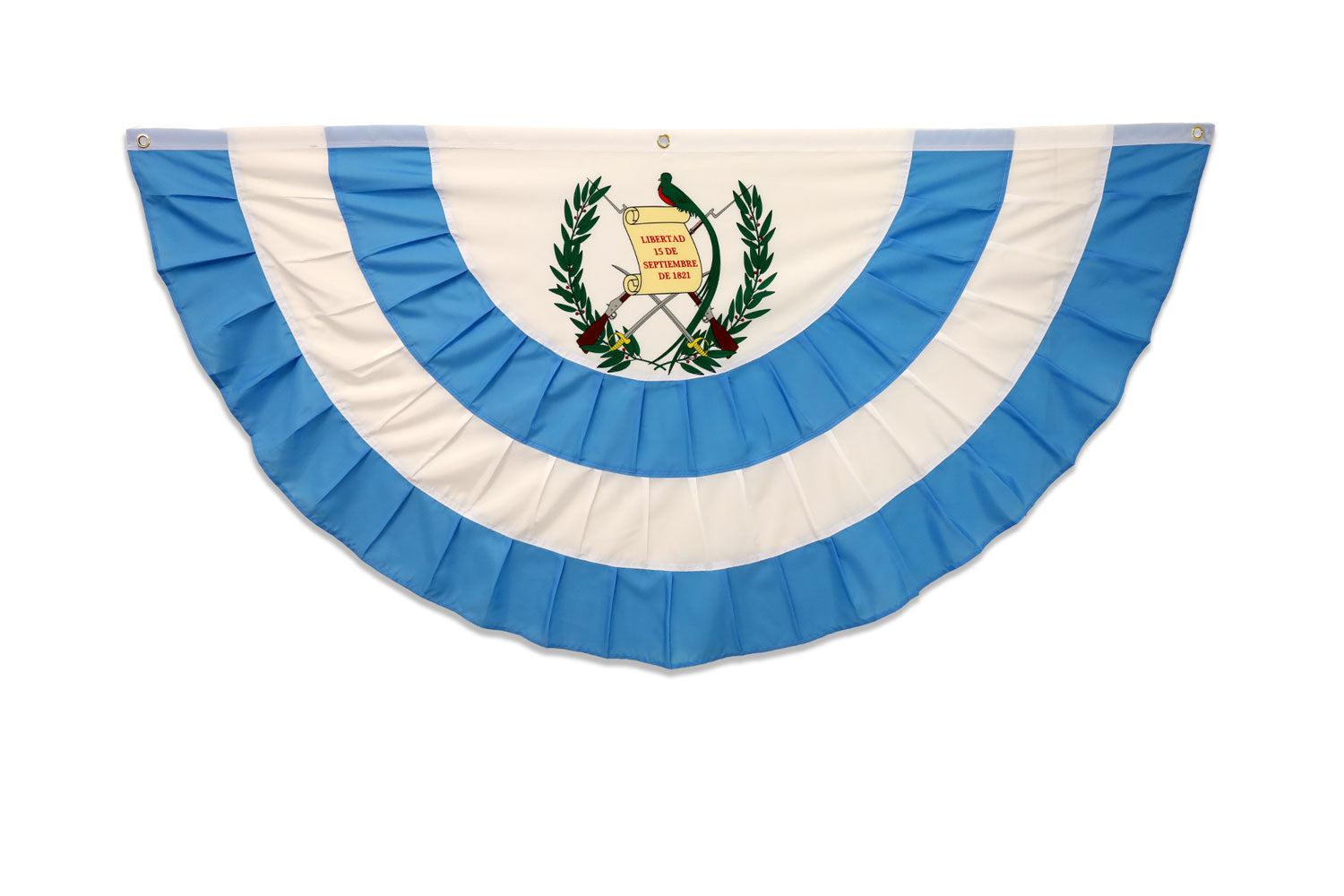 Guatemala 3x6ft Pleated Bunting Flag