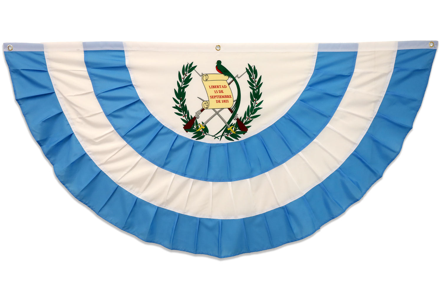 Guatemala 3x6ft Pleated Bunting Flag