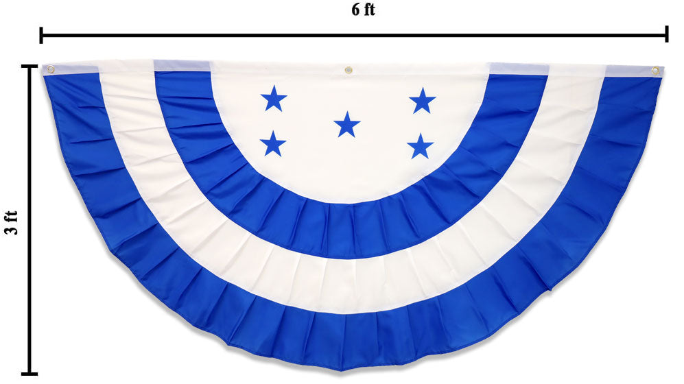 Honduras 3x6ft Pleated Bunting Flag