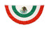 Mexico 3x6ft Pleated Bunting Flag