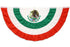 Mexico 3x6ft Pleated Bunting Flag