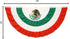 Mexico 3x6ft Pleated Bunting Flag