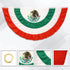Mexico 3x6ft Pleated Bunting Flag