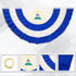 Nicaragua 3x6ft Pleated Bunting Flag