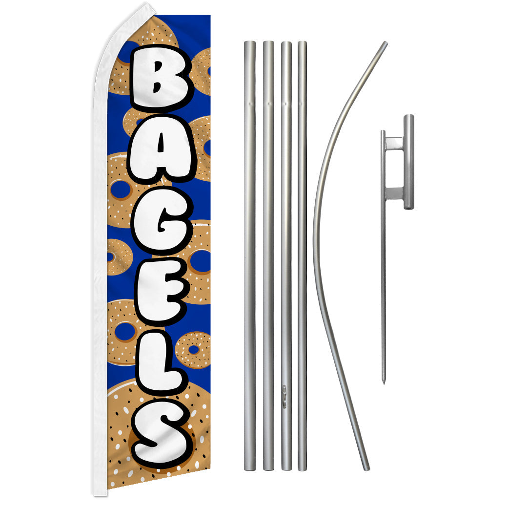 Bagels Super Flag & Pole Kit