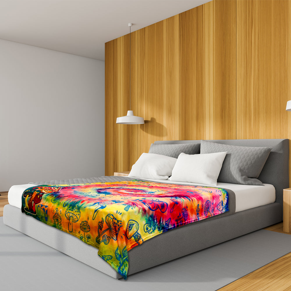 Mushroom (Tie-Dye) Soft Plush 50x60in Blanket