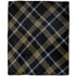 Black & Gold Plaid Soft Plush 50x60in Blanket