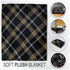 Black & Gold Plaid Soft Plush 50x60in Blanket