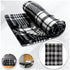Black & White Plaid Soft Plush 50x60in Blanket