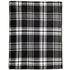 Black & White Plaid Soft Plush 50x60in Blanket