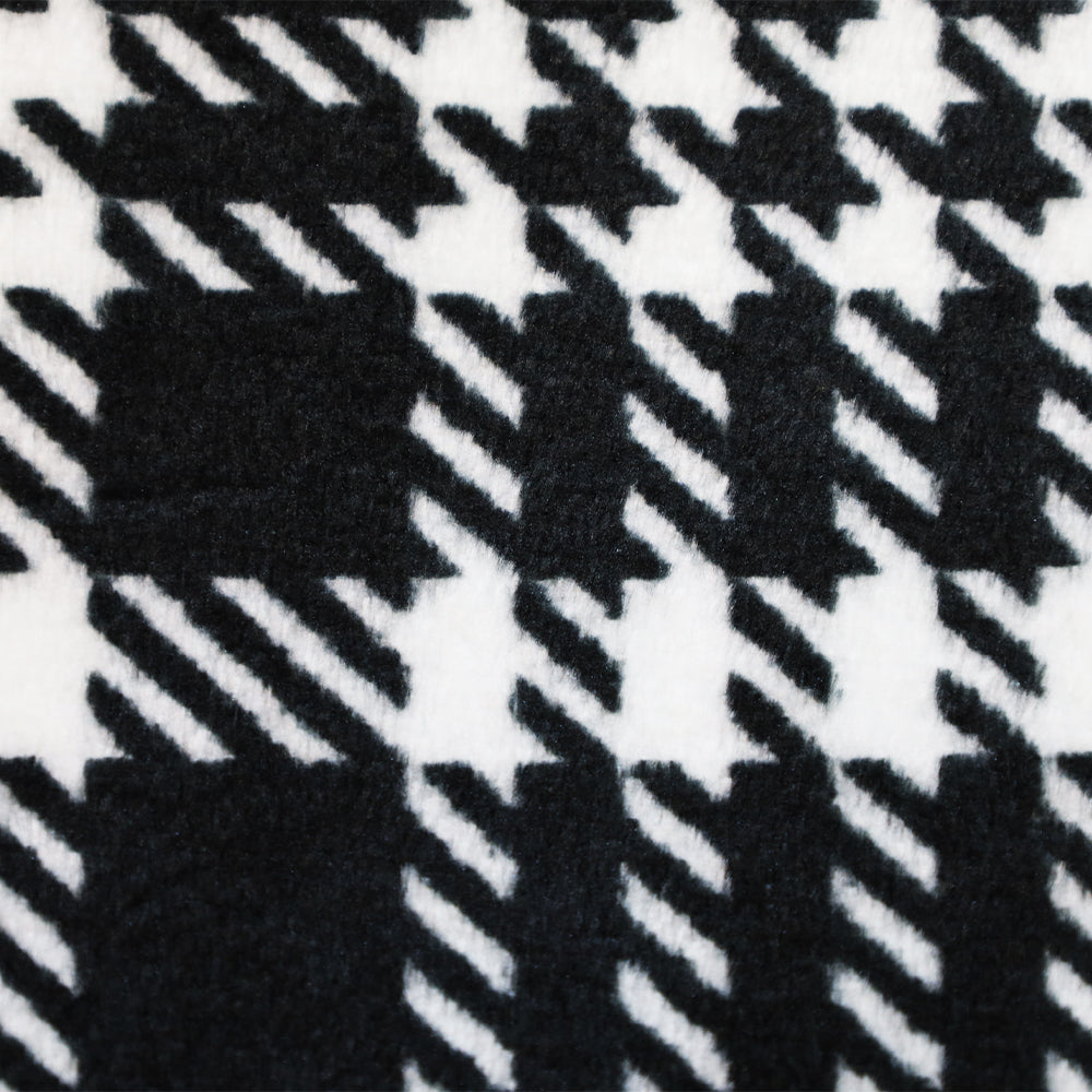 Black & White Plaid Soft Plush 50x60in Blanket