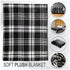 Black & White Plaid Soft Plush 50x60in Blanket