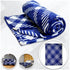 Blue & White Plaid Soft Plush 50x60in Blanket