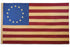 Burlap Betsy Ross Embroidered 3x5ft Flag