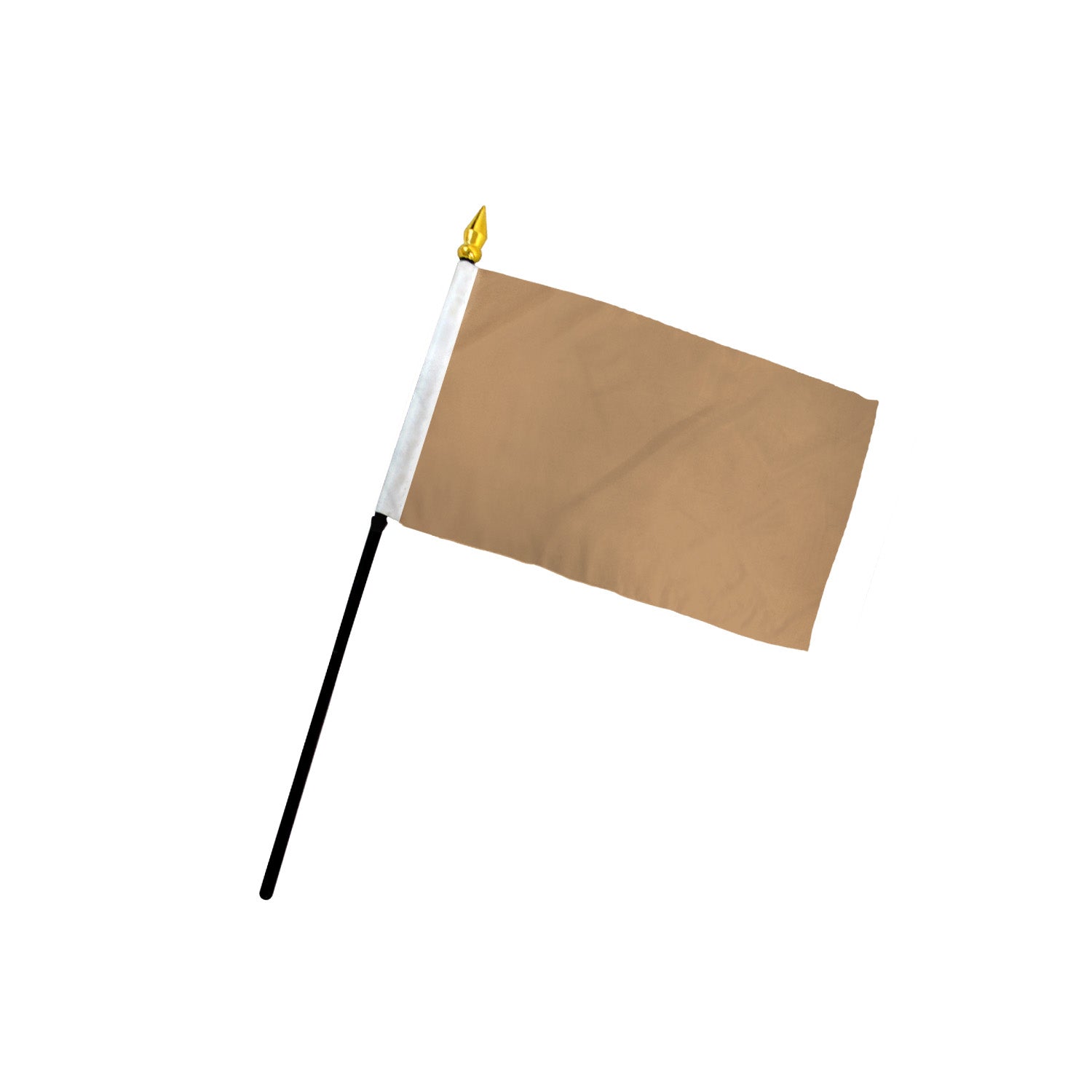 Tan Solid Color 4x6in Stick Flag