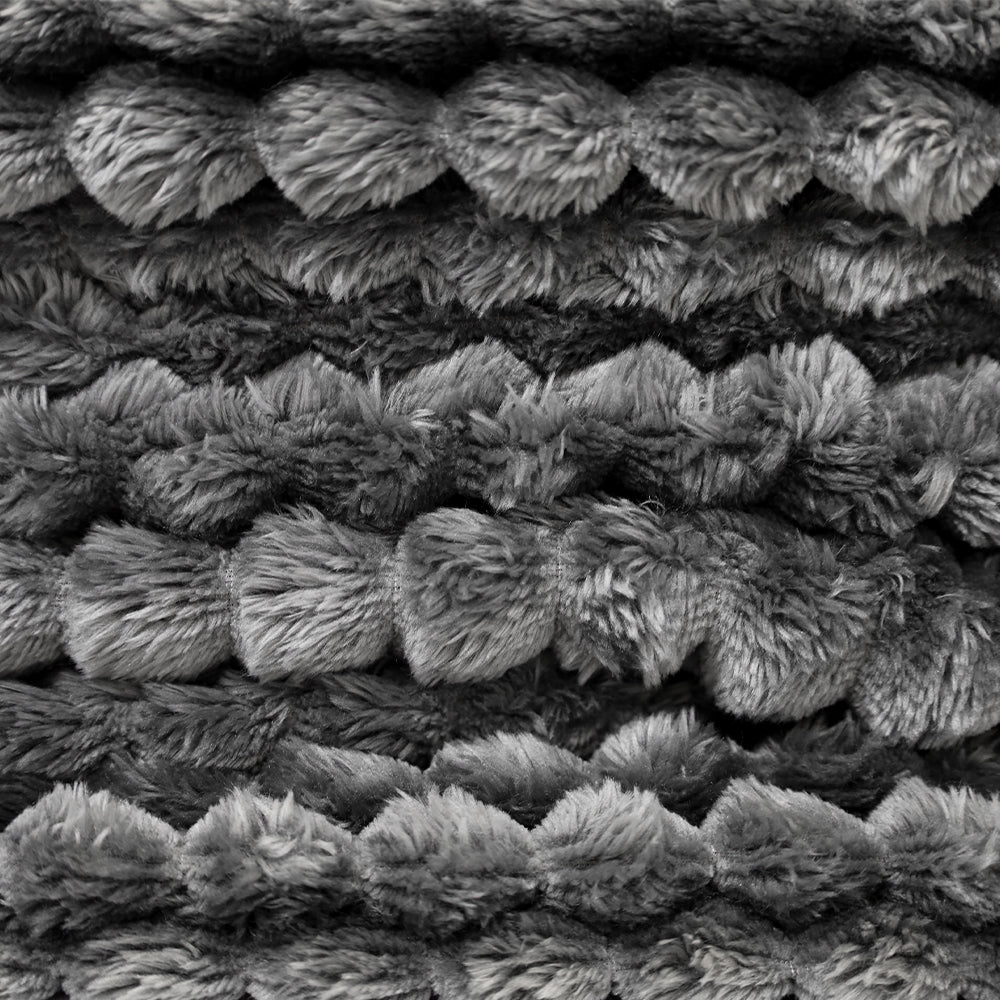 Dark Gray Solid Color Soft Plush 50x60in Blanket