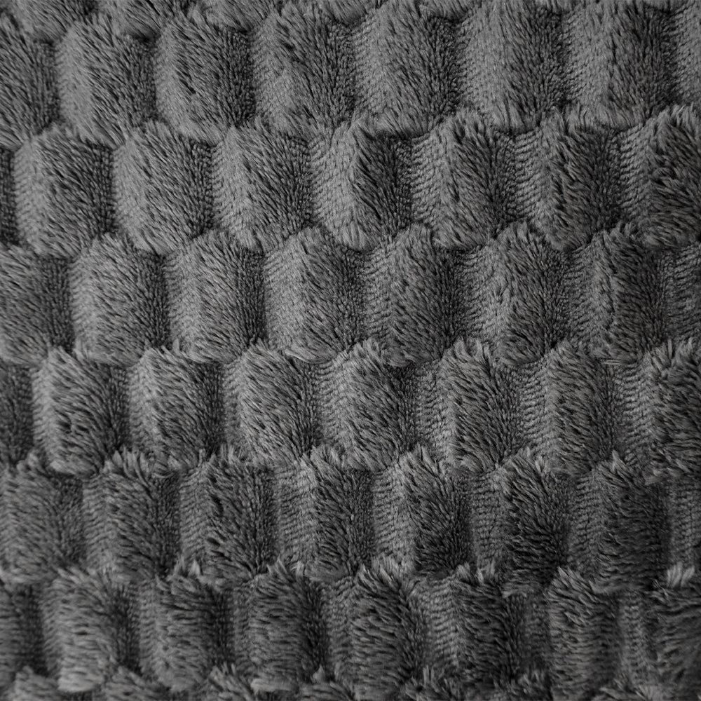 Dark Gray Solid Color Soft Plush 50x60in Blanket