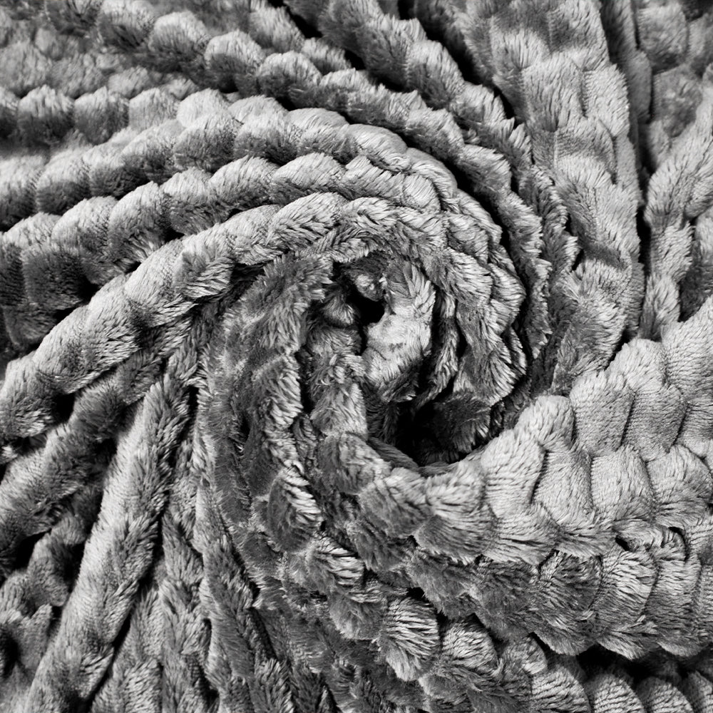 Dark Gray Solid Color Soft Plush 50x60in Blanket