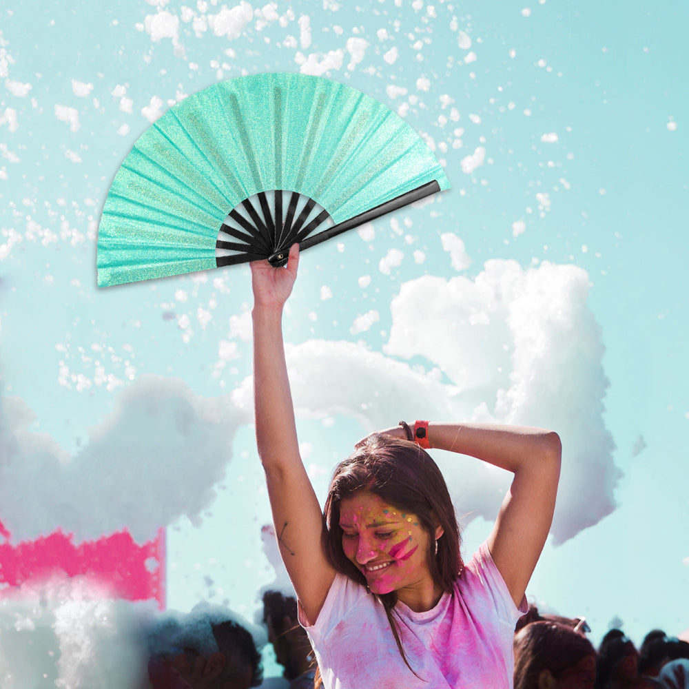 Glitter Mermaid Green X-Large Fan