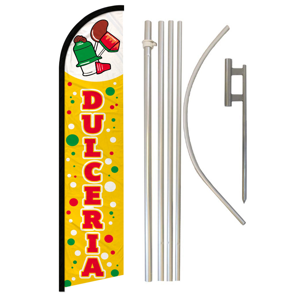 Dulceria Windless Banner Flag & Pole Kit