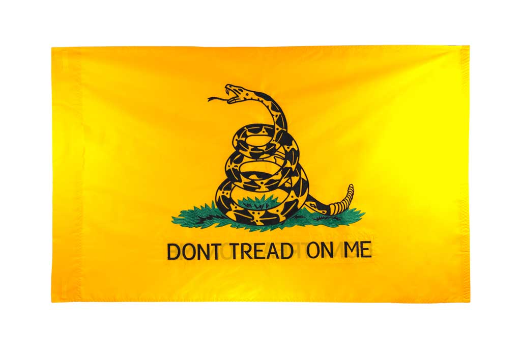 Gadsden Embroidered Home Banner Oxford Poly 3x5ft