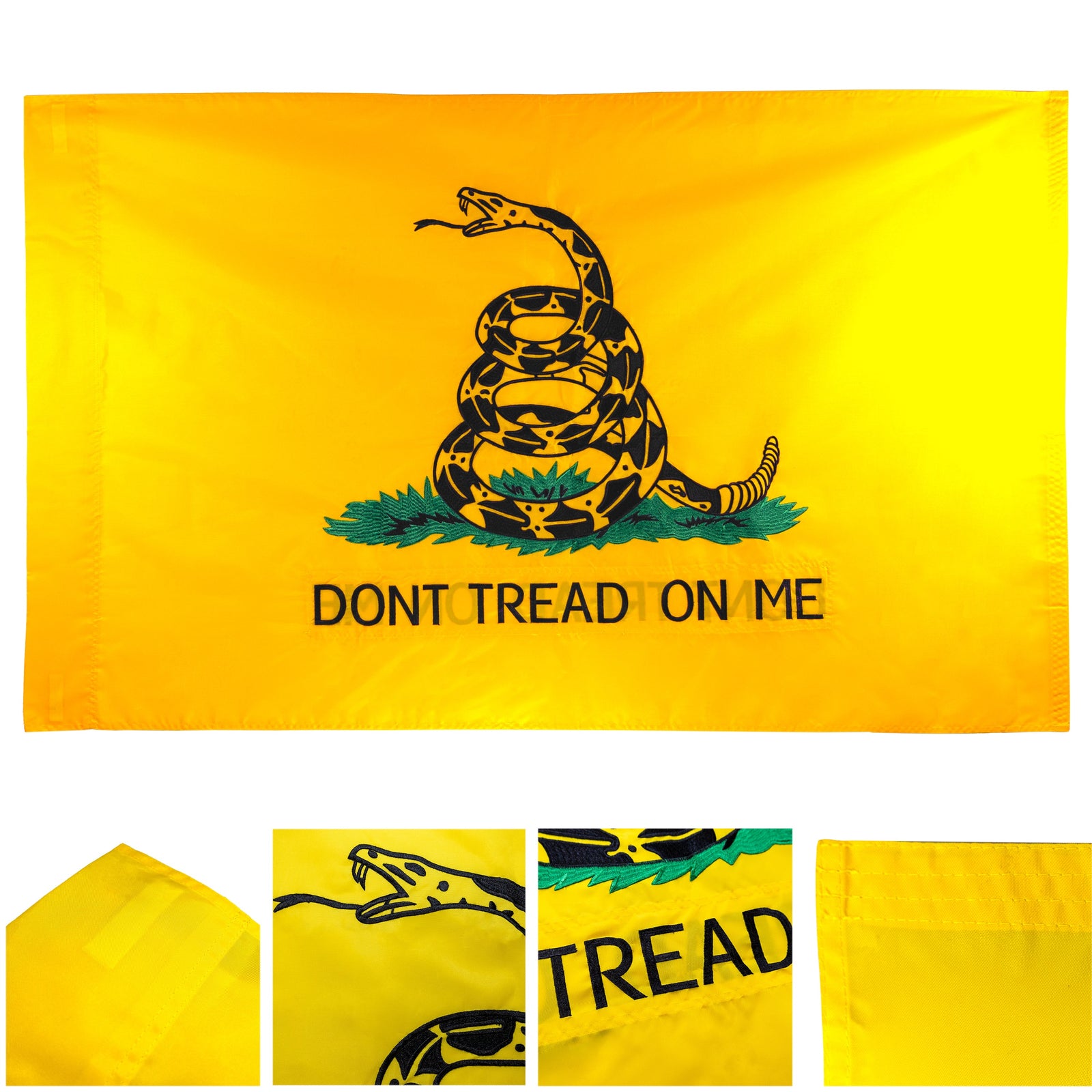 Gadsden Embroidered Home Banner Oxford Poly 3x5ft